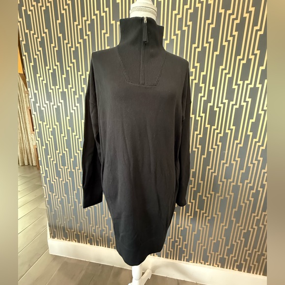 NWT 360 Cashmere Black Long Sleeve Dress - Picture 1 of 7